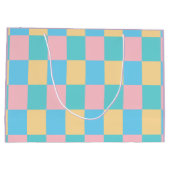 Lila rosa blaugrüne gelbe Vorlage Große Geschenktüte (Rückseite)