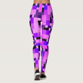 Lila rosa Blöcke Leggings (Rückseite)