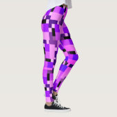 Lila rosa Blöcke Leggings (Rechts)