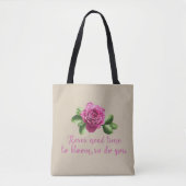 lila-rosa-blühende Rose Tasche (Vorderseite)