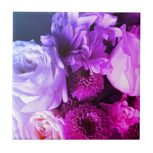 Lila, rosa Blume der Blumenflotte, fett Fliese (Vorderseite)