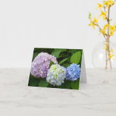 Lila rosa Blume elegante Hydrangeas Karte (Gelbe Blume)