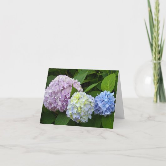 Lila rosa Blume elegante Hydrangeas Karte (Vorderseite)