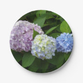 Lila rosa Blume elegante Hydrangeas Pappteller (Vorderseite)