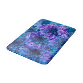 Lila rosa Blume Muster digitale Designkunst Badematte (Schrägansicht)