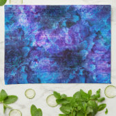 Lila rosa Blume Muster digitale Designkunst Handtuch (Gefaltet)