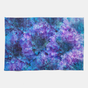 Lila rosa Blume Muster digitale Designkunst Handtuch