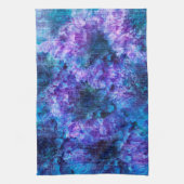 Lila rosa Blume Muster digitale Designkunst Handtuch (Vertikal)