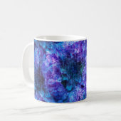 Lila rosa Blume Muster digitale Designkunst Kaffeetasse (Vorderseite Links)