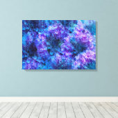 Lila rosa Blume Muster reich an Design Kunst Leinwanddruck (Insitu (Holzboden))