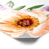 Lila rosa Blume Party für die Altersvorsorge Begrü Poster (Ecke)