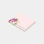 Lila-Rosa-Blume Post-it Klebezettel (angewinkelt)