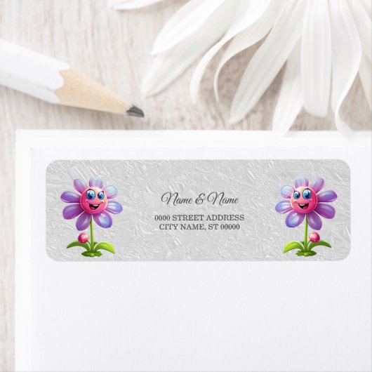 Lila Rosa Blume Rücksendeadresse (Insitu)