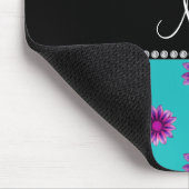 Lila rosa Blumen des personalisierten Mousepad (Ecke)