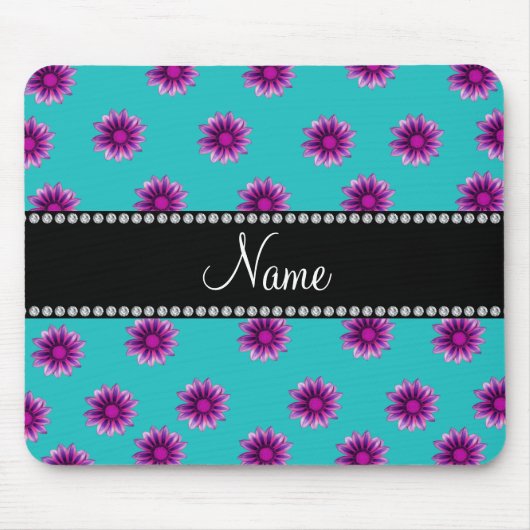Lila rosa Blumen des personalisierten Mousepad (Vorne)