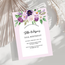 Lila Rosa Blumen Luxus Geburtstag