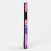Lila 'rosa Blumen u. Streifen n Case-Mate iPhone Hülle (Hinten/Rechts)
