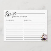 Lila Rosa Blumenbridalkarte Begleitkarte (Vorderseite)