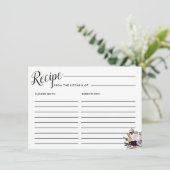 Lila Rosa Blumenbridalkarte Begleitkarte (Stehend Vorderseite)