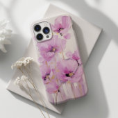 Lila rosa Blumenmohn Blume Abstrakt Case-Mate iPhone Hülle