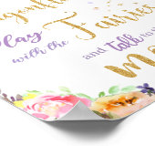 Lila rosa Blumenmotiv Kinderzimmer Wand an Wand Poster (Ecke)