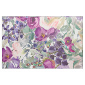 Lila Rosa Blumenmuster Grün Blätter Stoff (Fat Quarter (45,7 x 55,9 cm))
