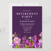 Lila Rosa Blumenwasser Party für die Pflege von Fa Einladung (Vorderseite)