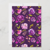 Lila Rosa Blumenwasser Party für die Pflege von Fa Einladung (Rückseite)