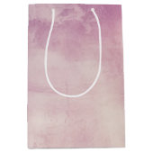 Lila Rosa Blush Textur Mittlere Geschenktüte (Vorderseite)