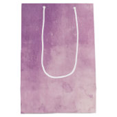 Lila Rosa Blush Textur Mittlere Geschenktüte (Rückseite)