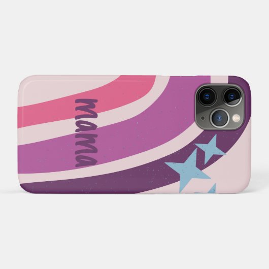 Lila rosa Bohemisch Rainbow Personalisiert Mama Case-Mate iPhone Hülle (Rückseite (Horizontal))