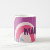 Lila rosa Bohemisch Rainbow Personalisiert Mama Kaffeetasse (Mittel)