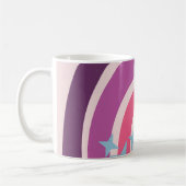 Lila rosa Bohemisch Rainbow Personalisiert Mama Kaffeetasse (Links)