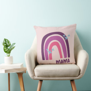Lila rosa Bohemisch Rainbow Personalisiert Mama Kissen