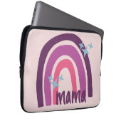 Lila rosa Bohemisch Rainbow Personalisiert Mama Laptopschutzhülle (Vorne Rechts)