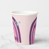 Lila rosa Bohemisch Rainbow Personalisiert Mama Pappbecher (Rechts)