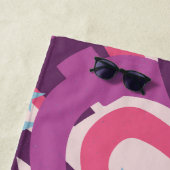 Lila rosa Bohemisch Rainbow Personalisiert Mama Strandtuch (Beispiel)