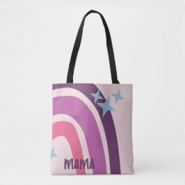 Lila rosa Bohemisch Rainbow Personalisiert Mama Tasche