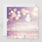 Lila & rosa Bokeh, Stock die Dusche für Bar Einladung (Rückseite)