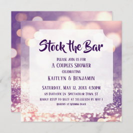 Lila & rosa Bokeh, Stock die Dusche für Bar Einladung