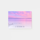 Lila Rosa California Beach Sunset Foto Custom Post-it Klebezettel (Vorderseite)