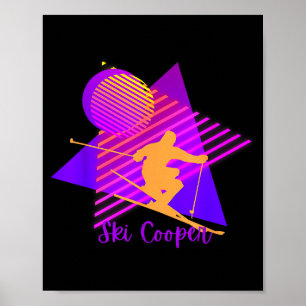 Lila rosa Colorado Skifahren Ski Cooper Leadville  Poster