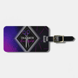 lila Rosa des Haar-Stylisten scissor Gepäckumbau Gepäckanhänger