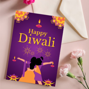 Lila rosa Diwali-Lichtbild