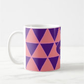 Lila rosa Dreieck-Muster Kaffeetasse (Links)