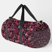 Lila Rosa Dreiecksmuster groß Duffle Bag (Rechte Ecke)