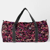 Lila Rosa Dreiecksmuster groß Duffle Bag (Rückseite)
