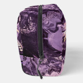 Lila rosa Edelsteine Modernes Monogramm Waschbeutel (Rechts)