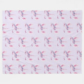 Lila Rosa Einhorn Geburtstag Fleecedecke (Vorderseite (Horizontal))