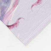 Lila Rosa Einhorn Geburtstag Fleecedecke (Ecke)